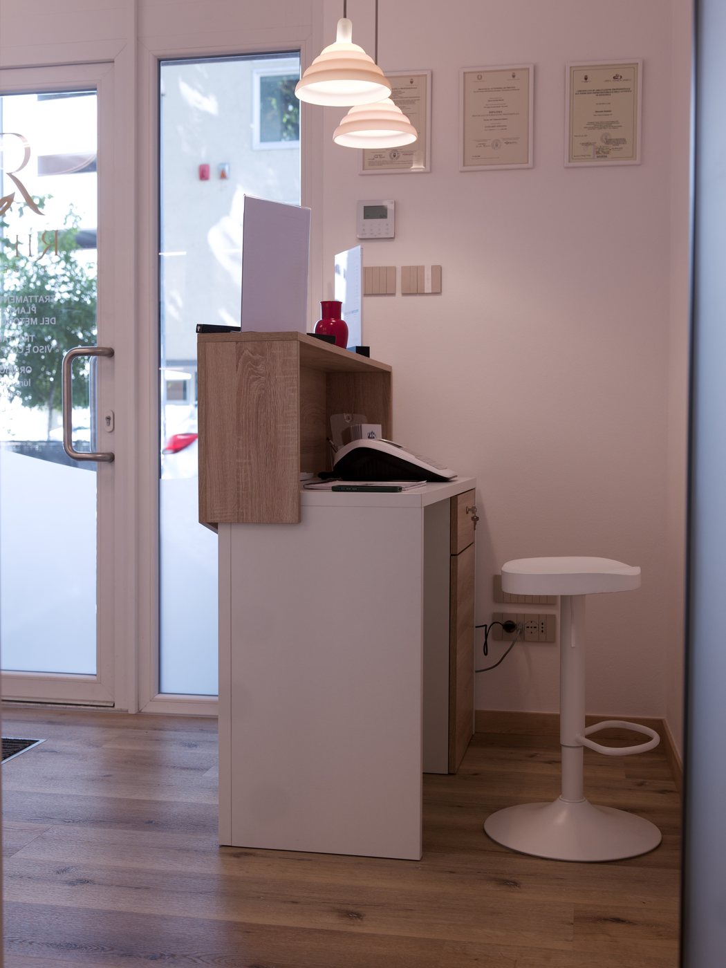 Reception del centro Riflessi di Benessere a Trento
