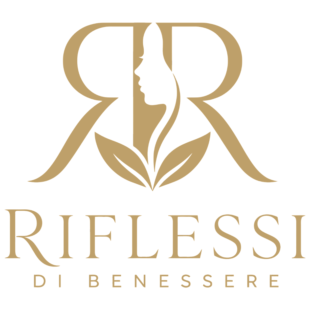 Logo dorato Riflessi di Benessere